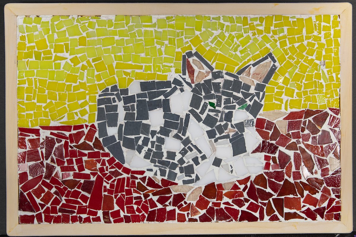 mosaic of a cat